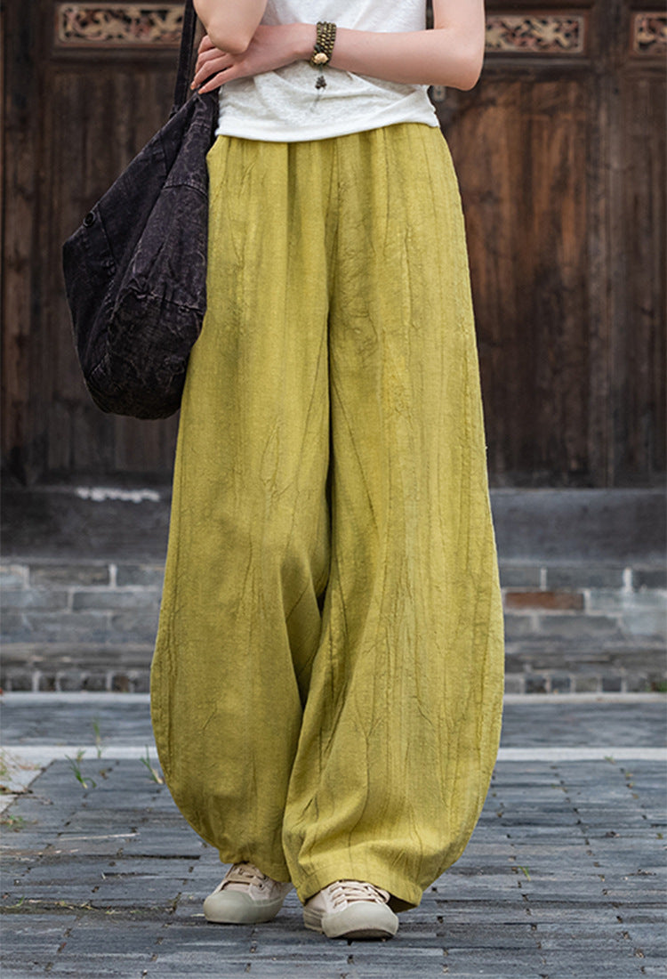 Pantalón Nahara — Comodidad natural de algodón y lino con un alma vintage