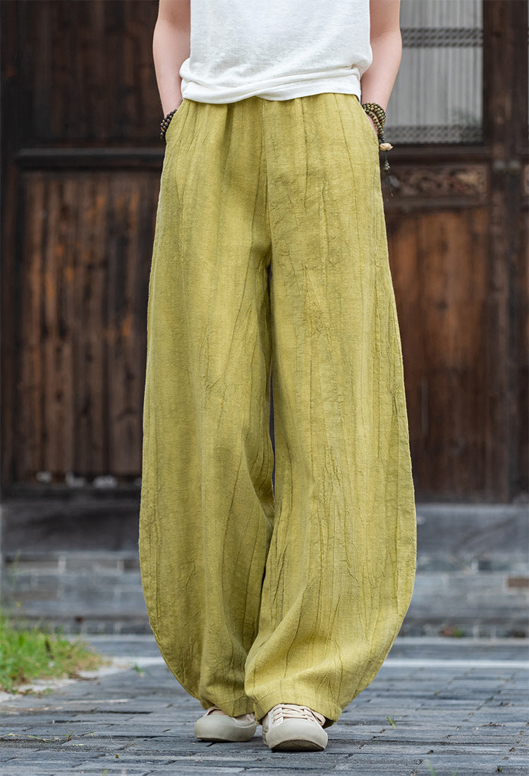 Pantalón Nahara — Comodidad natural de algodón y lino con un alma vintage