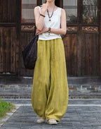 Pantalón Nahara — Comodidad natural de algodón y lino con un alma vintage