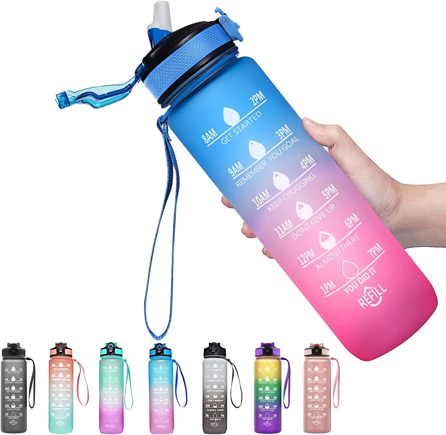 VitalSip — Botella Motivacional para Hidratación Diaria 1L
