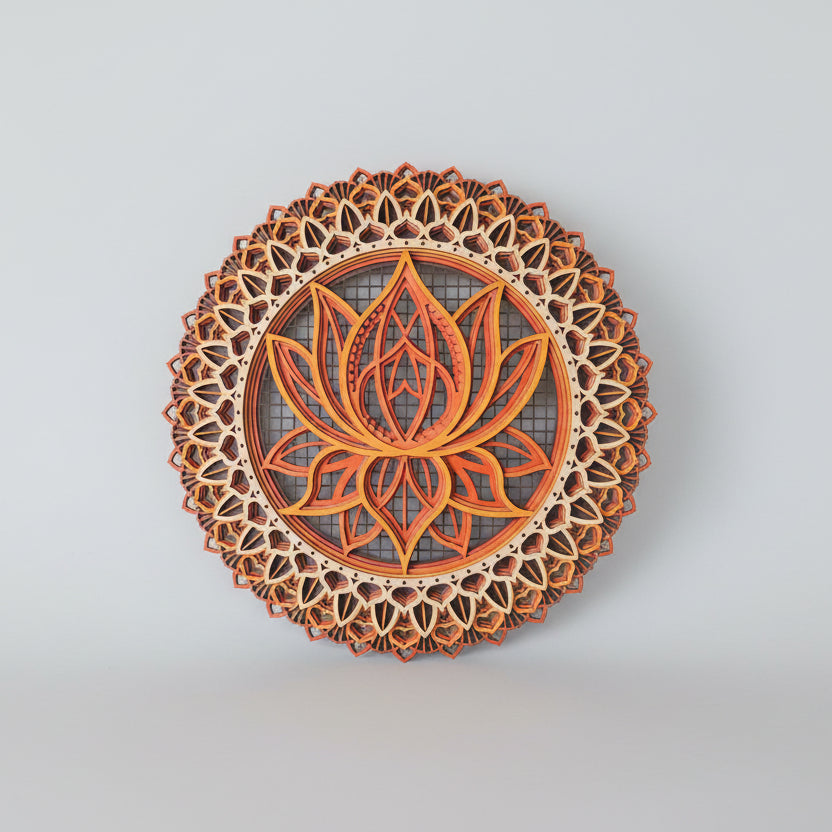 Mandala Lotus — Arte en Madera 3D para Transformar Tu Espacio
