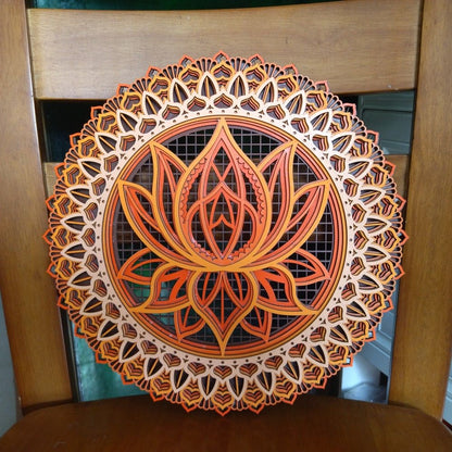 Lotus Mandala — 3D Wood Art to Transform Your Space
