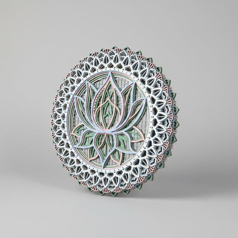 Mandala Lotus — Arte en Madera 3D para Transformar Tu Espacio