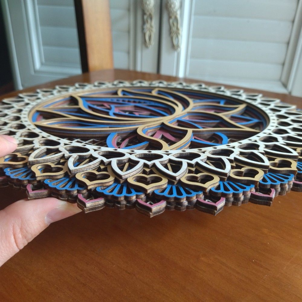 Lotus Mandala — 3D Wood Art to Transform Your Space