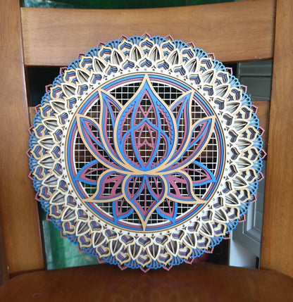 Lotus Mandala — 3D Wood Art to Transform Your Space