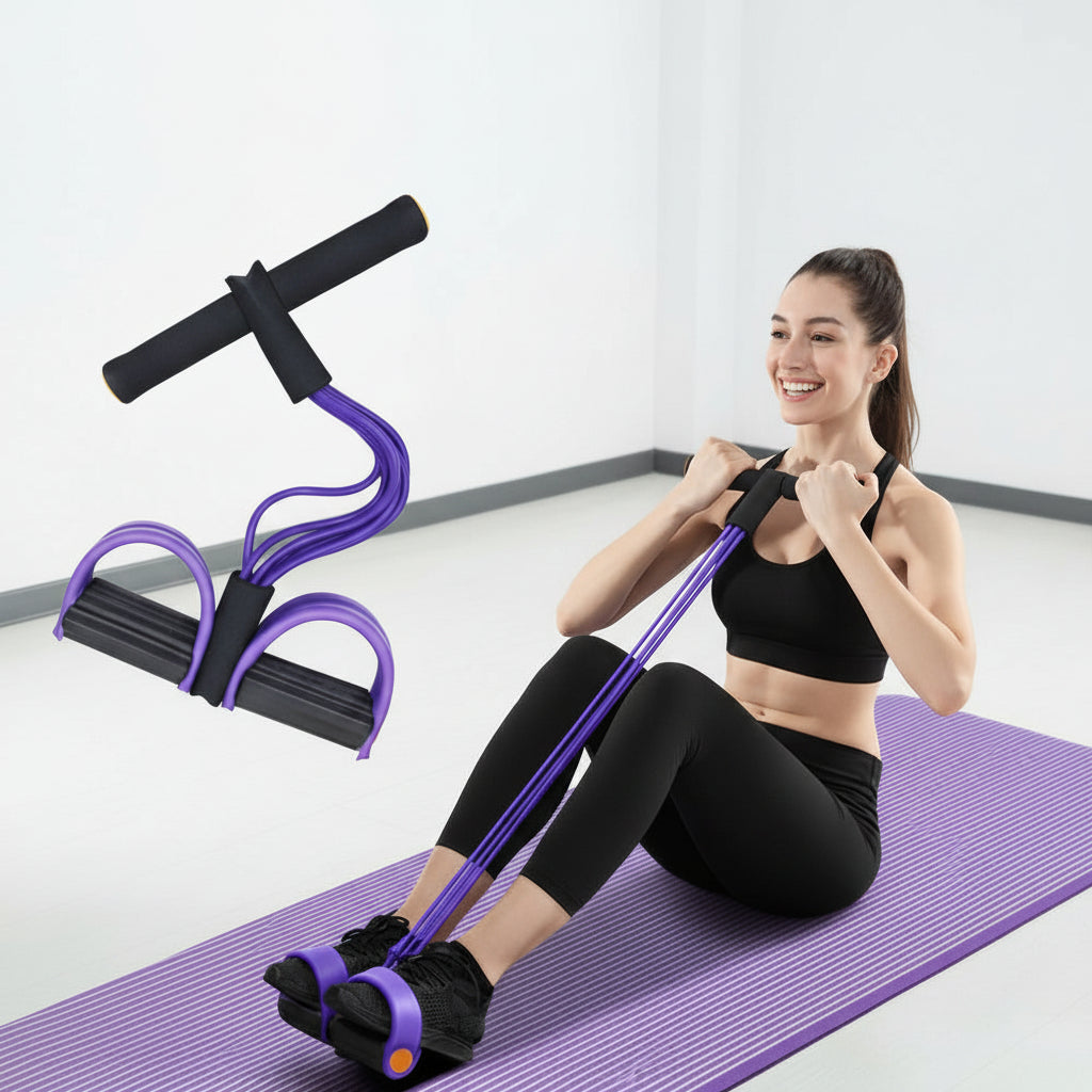 Yoga Core Trainer — Elastic Rope with Pedal for Abdominal and Resistance Exercises