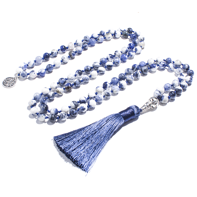 Blue Spirit — 108 Sodalite Beads for Meditation and Harmony