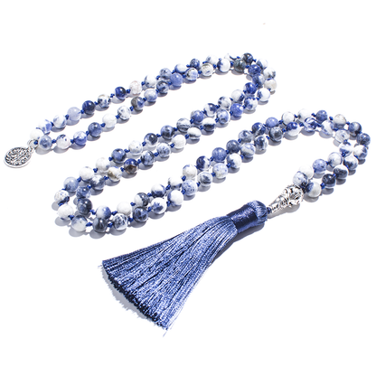 Blue Spirit — 108 Sodalite Beads for Meditation and Harmony