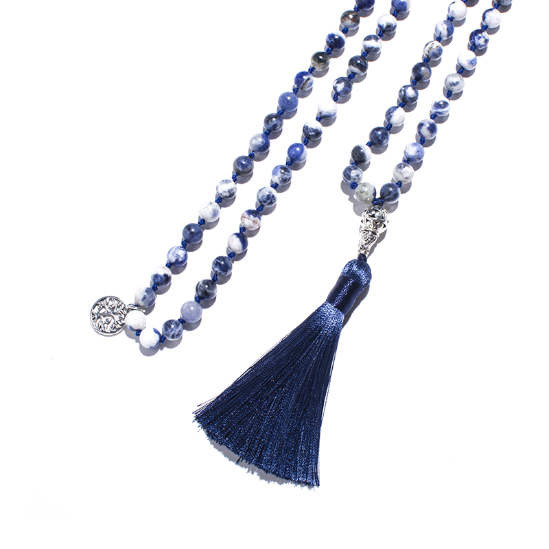 Blue Spirit — 108 Sodalite Beads for Meditation and Harmony