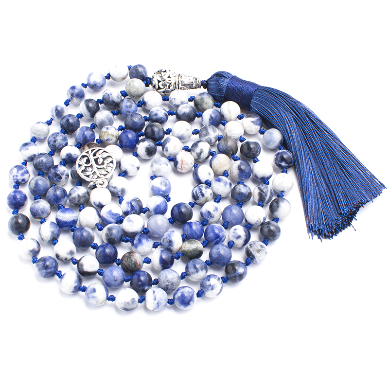 Blue Spirit — 108 Sodalite Beads for Meditation and Harmony