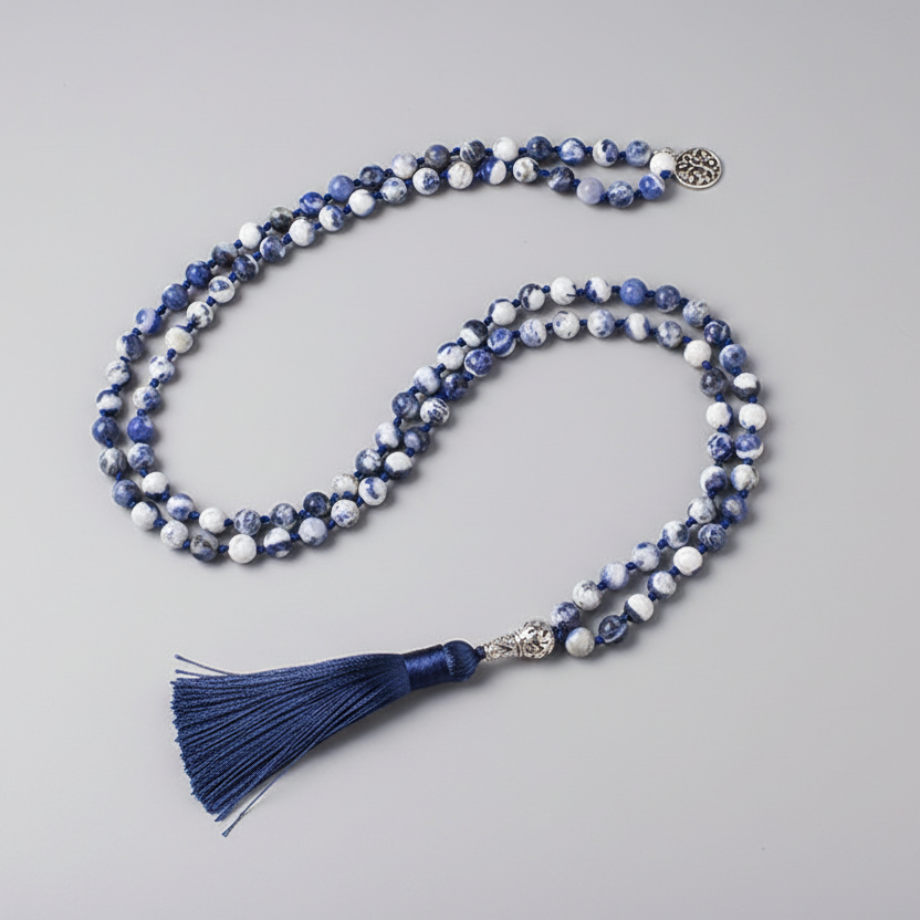 Blue Spirit — 108 Sodalite Beads for Meditation and Harmony