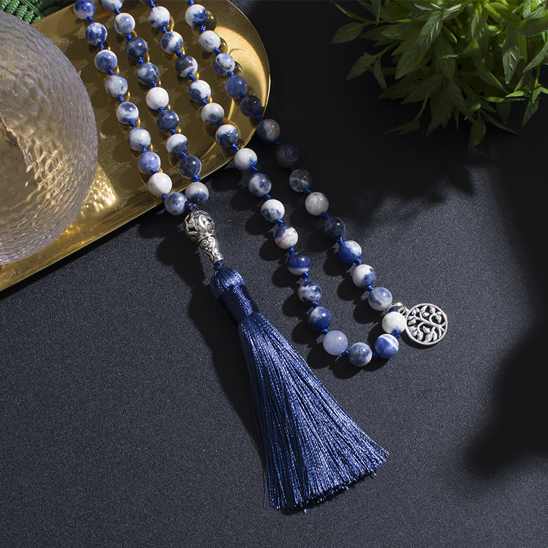 Blue Spirit — 108 Sodalite Beads for Meditation and Harmony