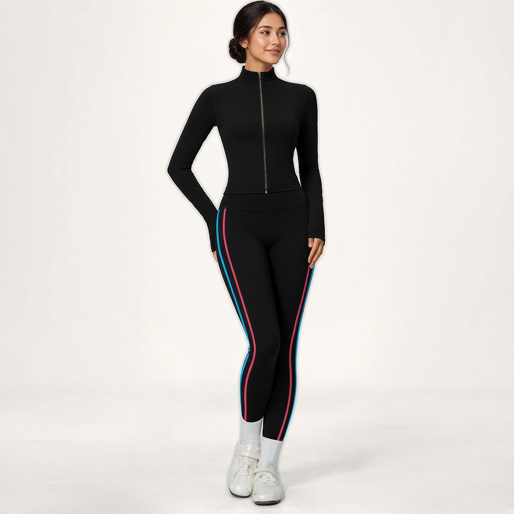 Conjunto Chaya Preto · Casaco + Leggings