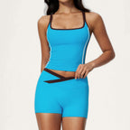 Conjunto Chaya Azul Elétrico · Camisola de Alças + Calções
