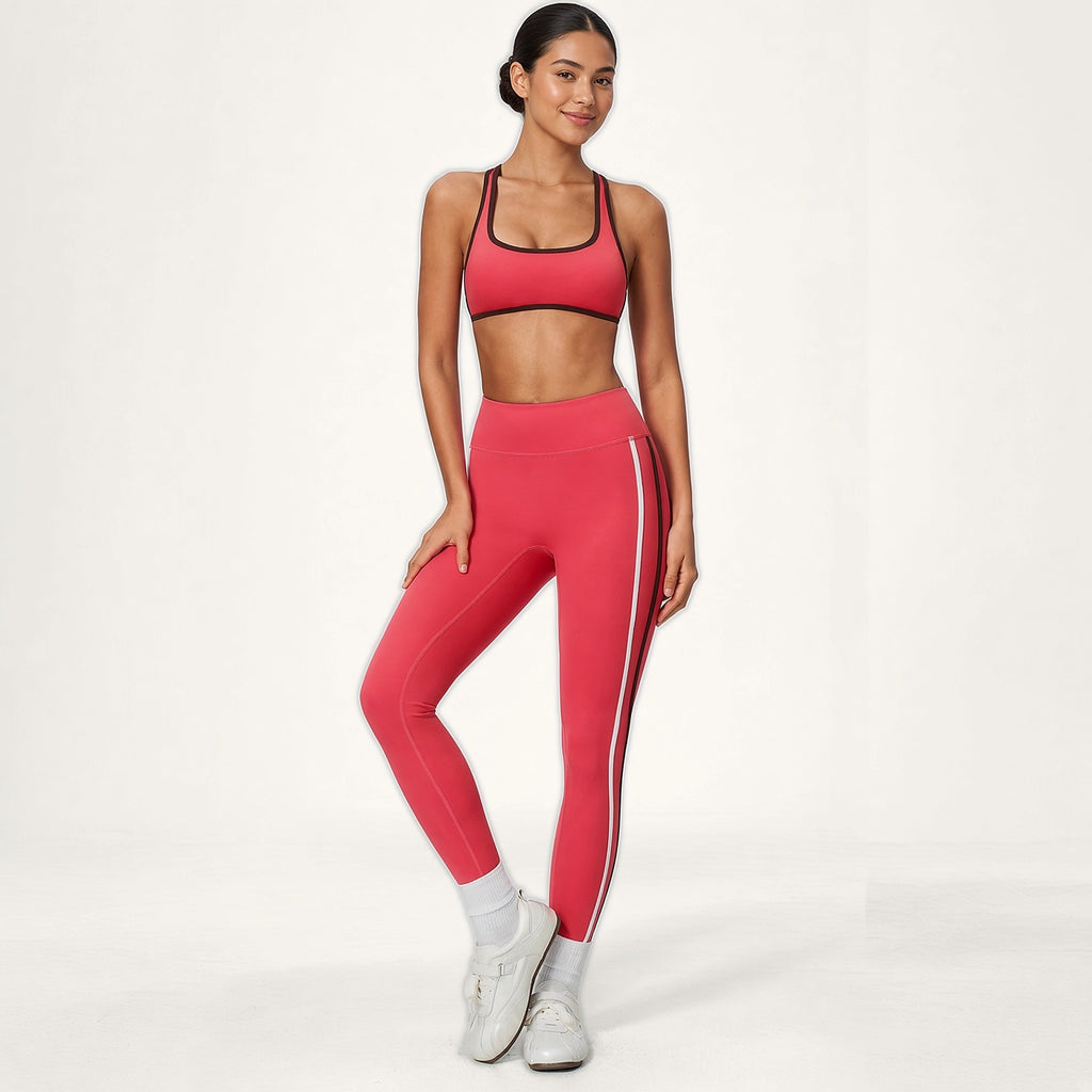 Conjunto Chaya Vermelho Coral · Top + Leggings