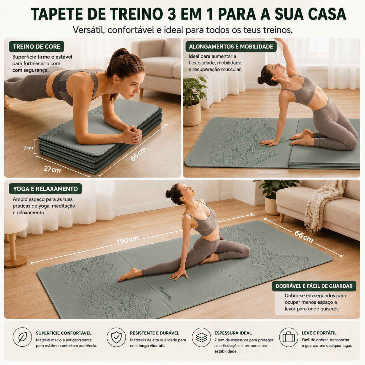 Harmony Fold Mat – Conforto e Equilíbrio