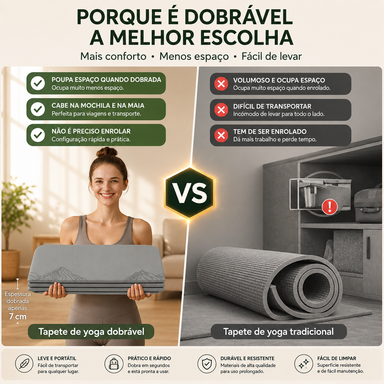 Harmony Fold Mat – Conforto e Equilíbrio