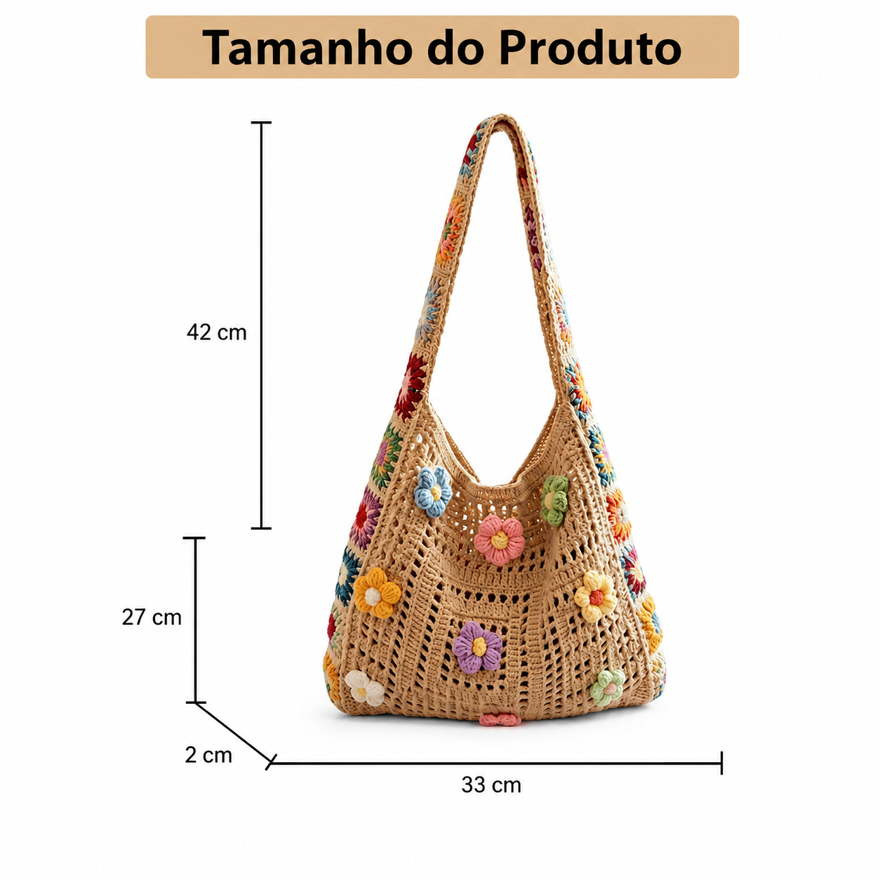 Wildflower Crochet Bag – Delicadeza e Estilo
