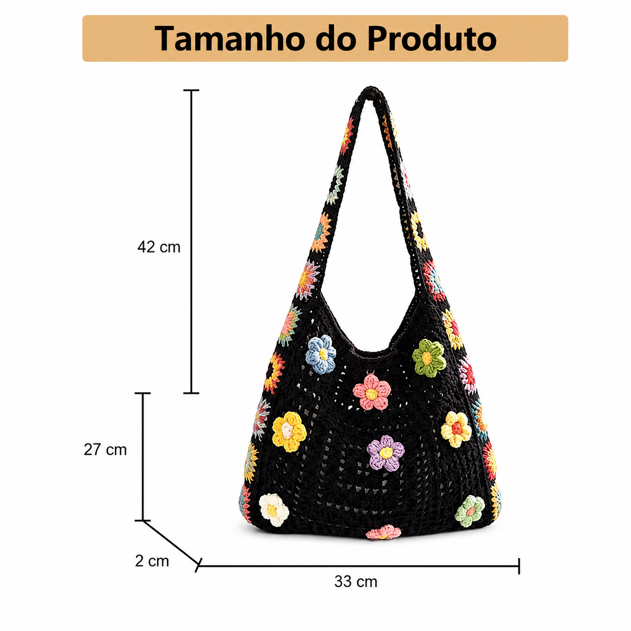 Wildflower Crochet Bag – Delicadeza e Estilo