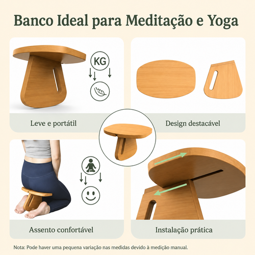 Banco Prana – Meditação Consciente em Madeira Maciça