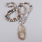 Nature Flow Necklace – Boho Necklace with Natural Stones