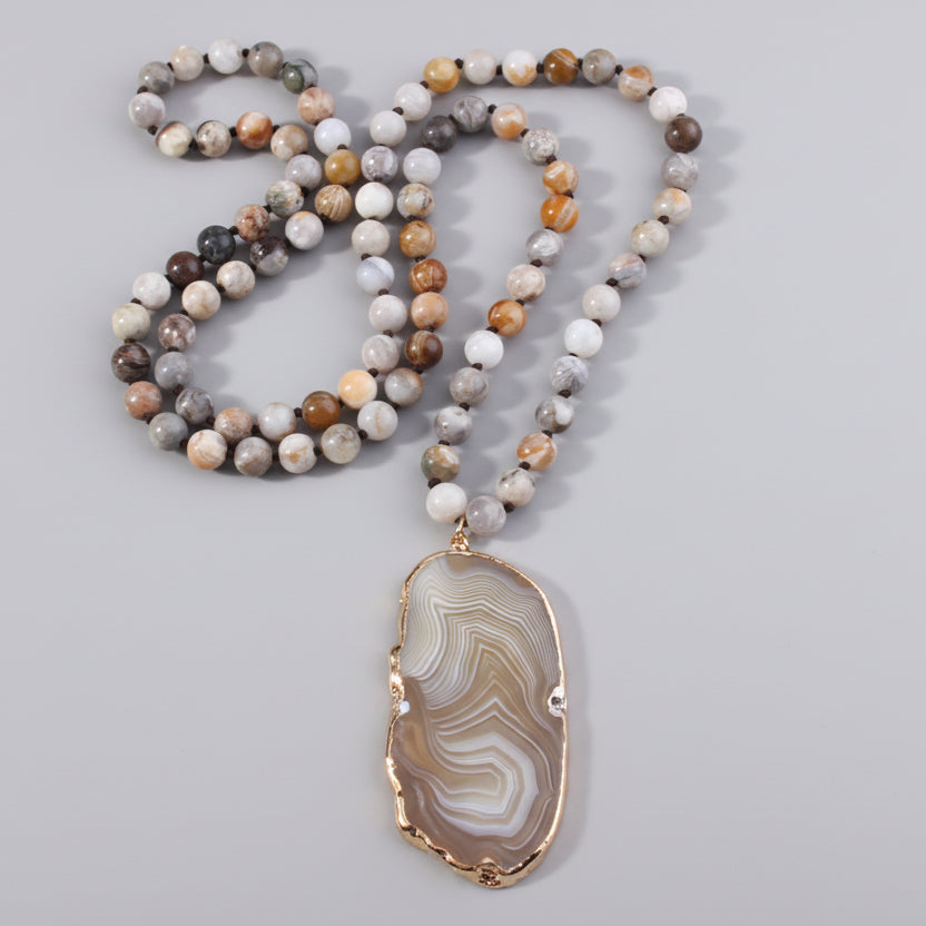 Collar Nature Flow – Collar boho con piedras naturales