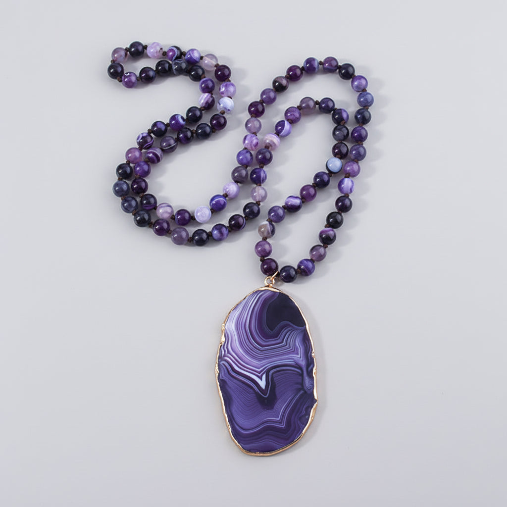 Collar Nature Flow – Collar boho con piedras naturales