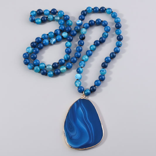 Nature Flow Necklace – Colar Boho com Pedras Naturais