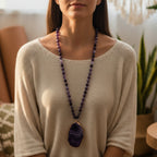 Nature Flow Necklace – Boho Necklace with Natural Stones