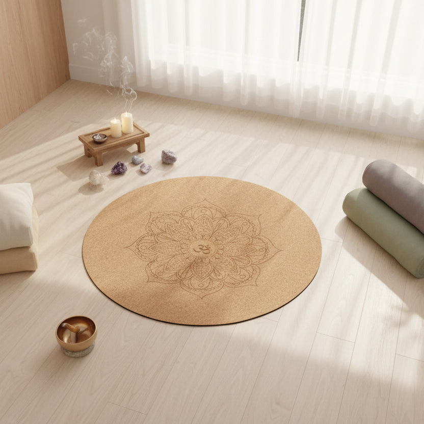 Grounded Yoga Mat – Round, Non-slip, and Feminine Energy