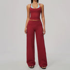 Conjunto de Yoga 2 Peças Shakti Contrast - Vermelho e Azul Modelo 3
