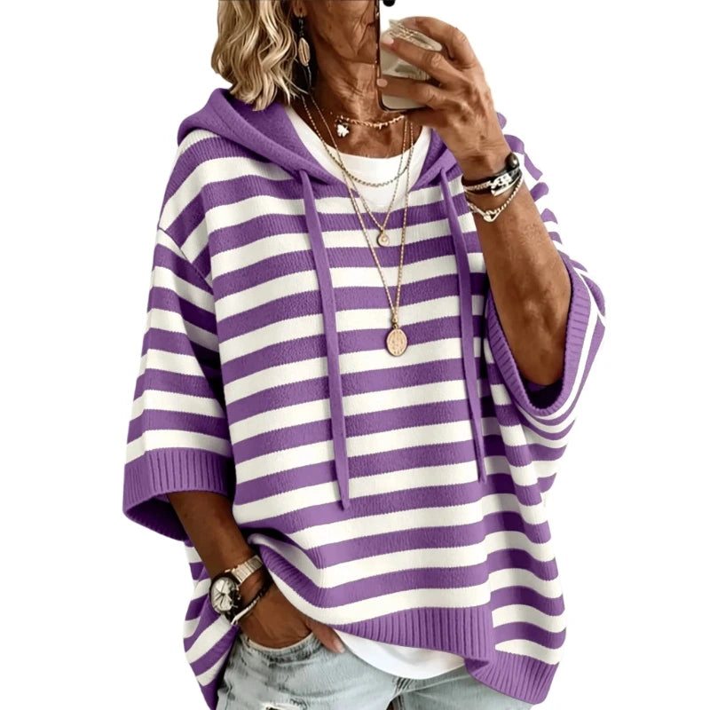 Camisola de Malha com Capuz Prana Stripe