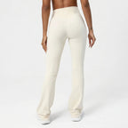 White Harmony Pants – Pantalones de Yoga Blancos de Pierna Ancha