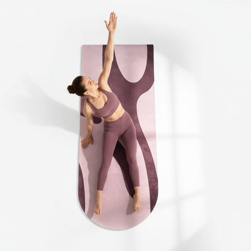 Suede Flow Mat – Semicircular Suede Yoga Mat