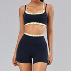 Lila Dot conjunto de yoga na cor Azul
