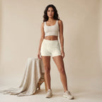 Golden Leaf Shorts – Elegance in Motion