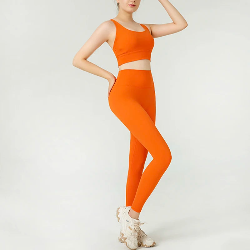 Conjunto de Yoga 2 Peças Shakti Cross laranja