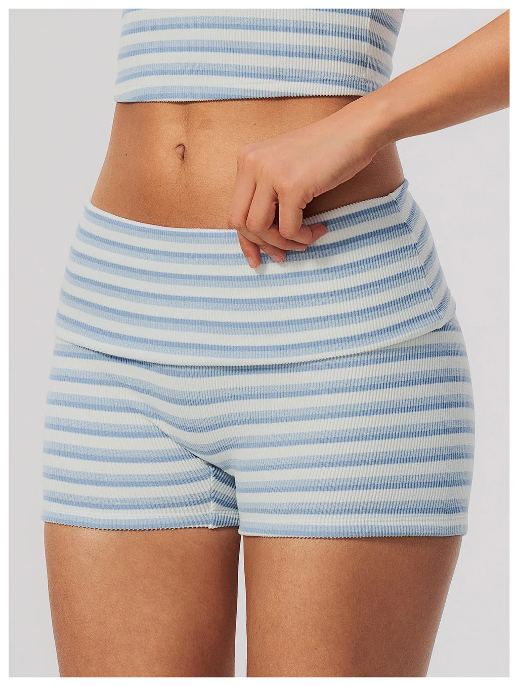 Calções de Yoga Cintura Dobrável Prana Stripe