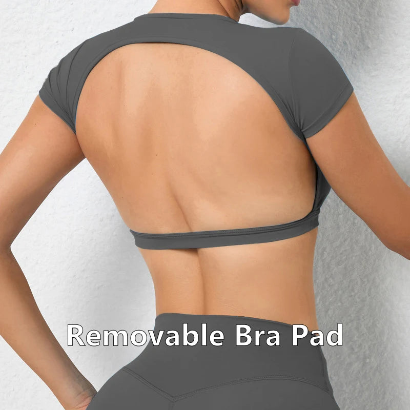 Top Corto sin espalda – Top Corto femenino informal y deportivo