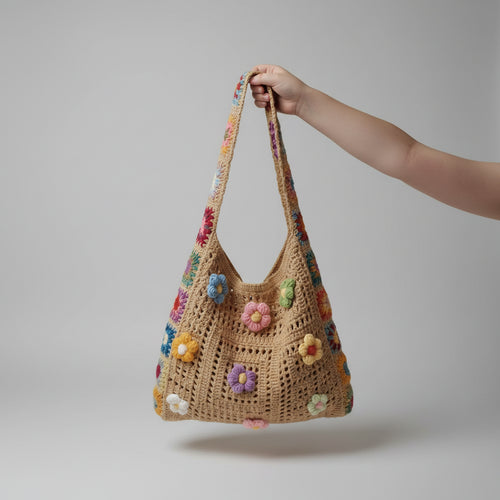 Bolso de ganchillo Wildflower – Delicadeza y estilo