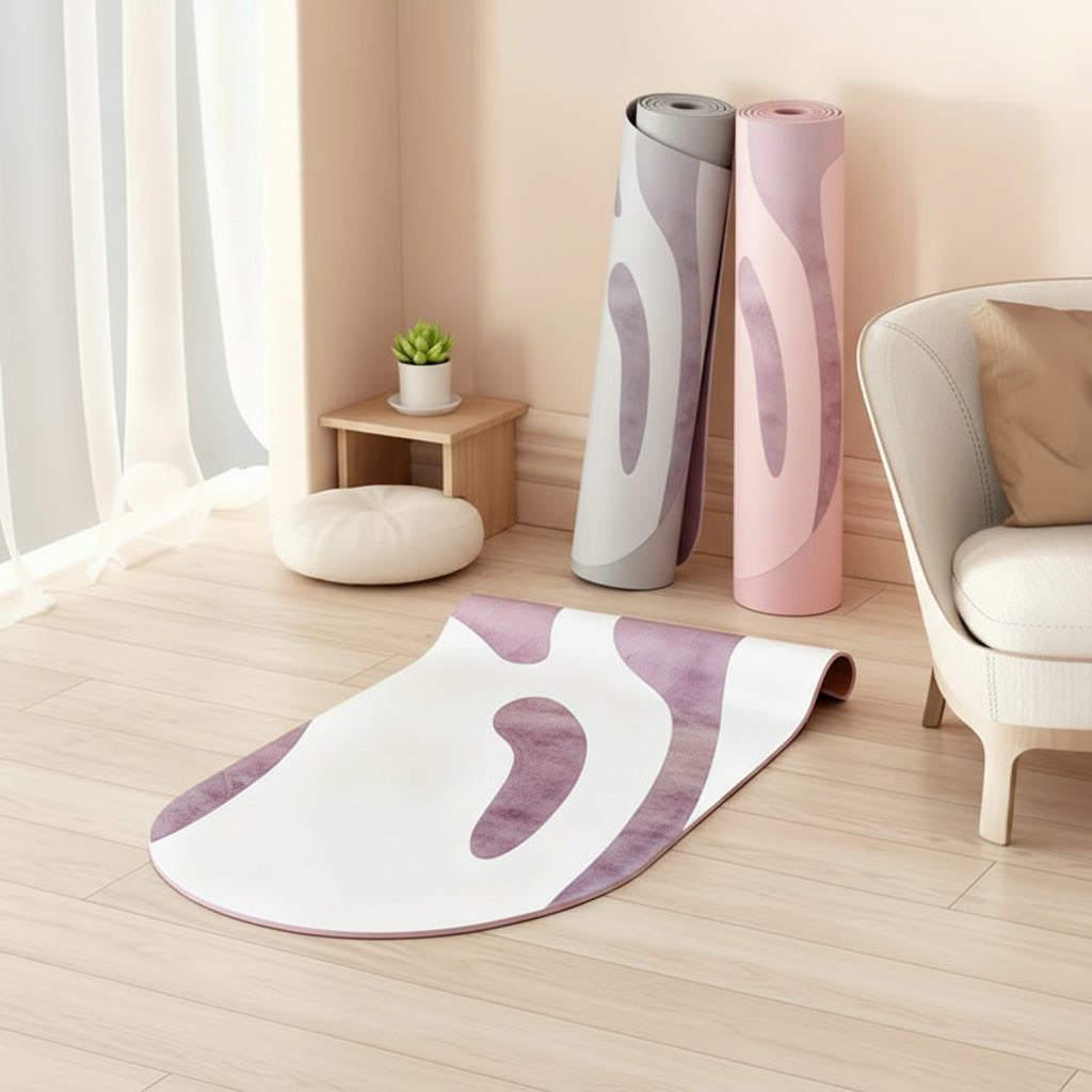 Suede Flow Mat – Semicircular Suede Yoga Mat