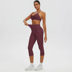 Conjunto de Yoga 2 Peças Shakti Ease vermelho escuro