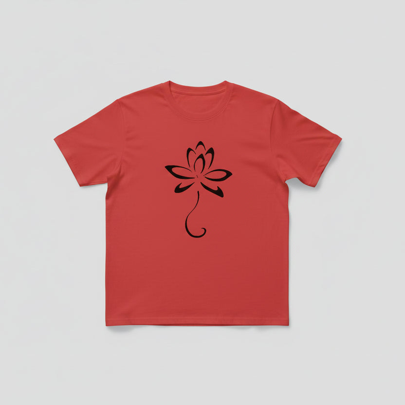 Camiseta Lotus Spirit – Minimalismo y Conexión con el Cuerpo