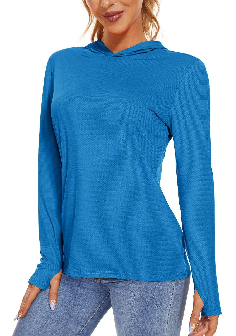 Camiseta SunGuard Flow – Manga Larga con Capucha y Protección UPF 50+