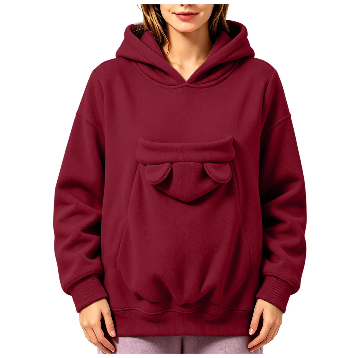 Sweatshirt com Capuz e Bolsa para Animal Prana Pet