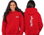 Yoga Grounded Sweatshirt – Double Yoga Print, Warmth and Awareness