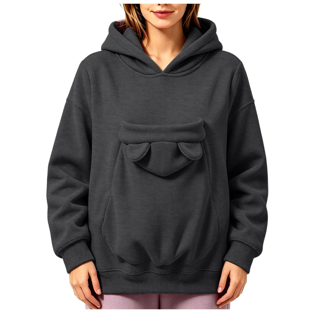 Sweatshirt com Capuz e Bolsa para Animal Prana Pet