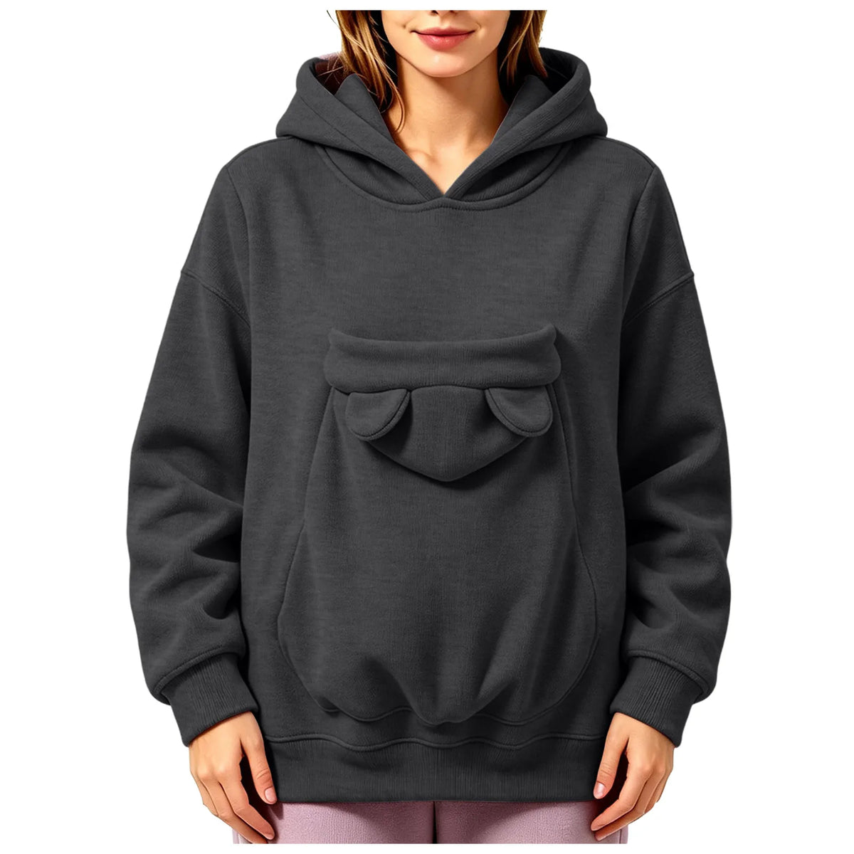 Sweatshirt com Capuz e Bolsa para Animal Prana Pet