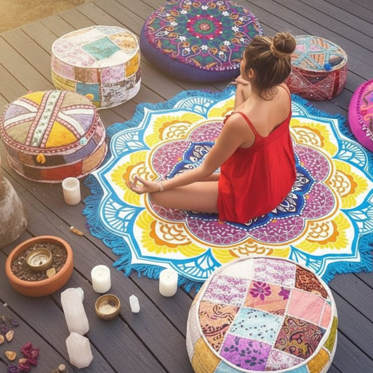 Mandala Flow – Round Tapestry for Yoga and Meditation