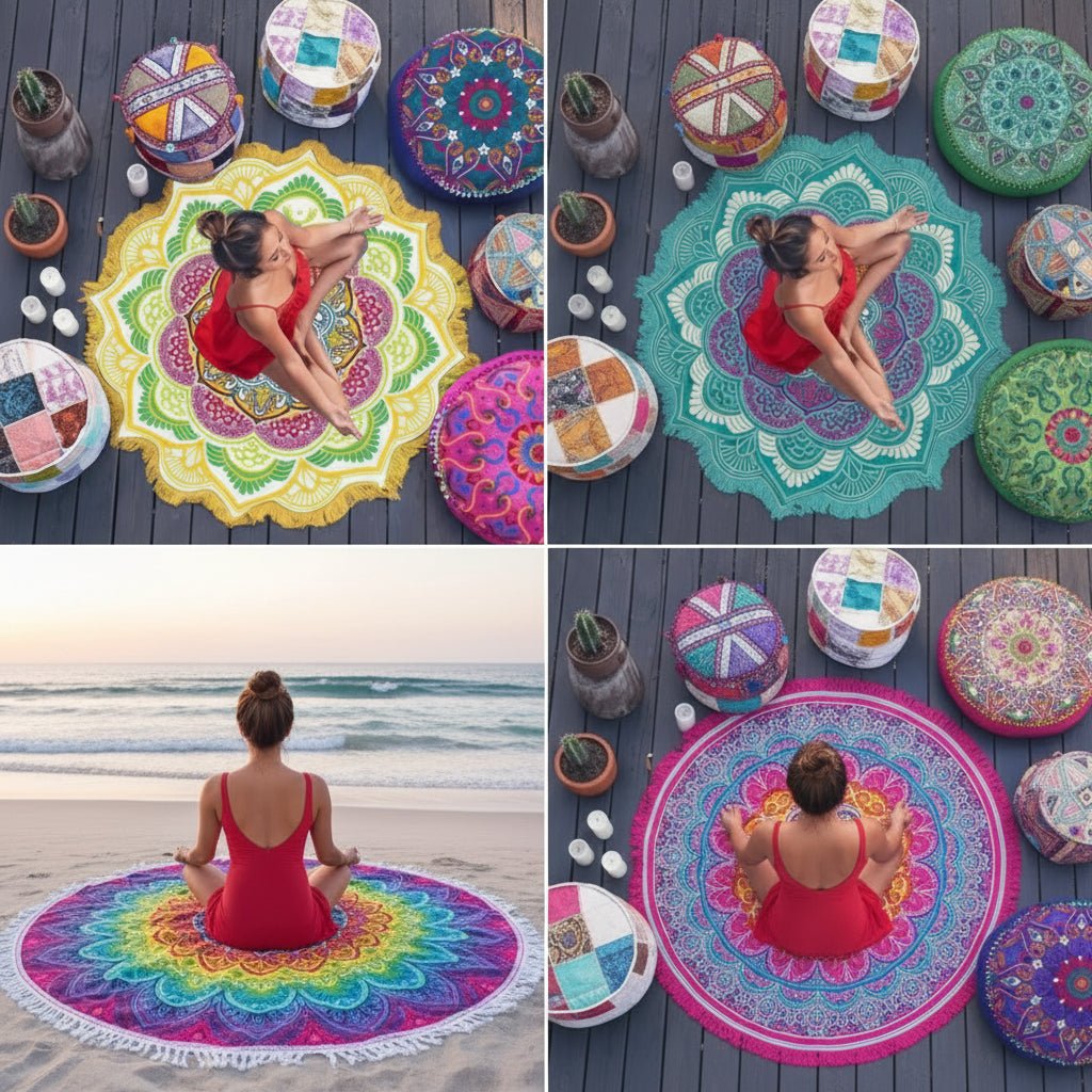 Mandala Flow – Round Tapestry for Yoga and Meditation